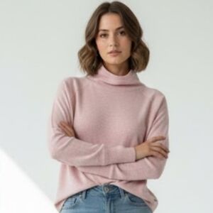 Hyba Cozy Soft Pink & Gray Long Sleeve Top SZ XL